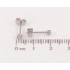 Серьги Xuping TTM Stainless Steel цвет Родий пусеты "Кристаллы в ободковой оправе" ø 3мм фото №2 Серьги Xuping TTM Stainless Steel цвет Родий пусеты "Кристаллы в ободковой оправе" ø 3мм фото №2