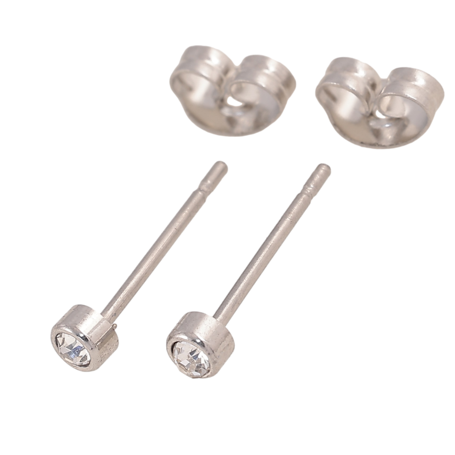 Серьги Xuping TTM Stainless Steel цвет Родий пусеты "Кристаллы в ободковой оправе" ø 3мм фото №1 Серьги Xuping TTM Stainless Steel цвет Родий пусеты "Кристаллы в ободковой оправе" ø 3мм фото №1