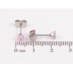 Серьги Xuping TTM Stainless Steel цвет Родий пусеты "Розовые кристаллы в 4-х крапановой оправе" ø 4мм фото №2 Серьги Xuping TTM Stainless Steel цвет Родий пусеты "Розовые кристаллы в 4-х крапановой оправе" ø 4мм фото №2
