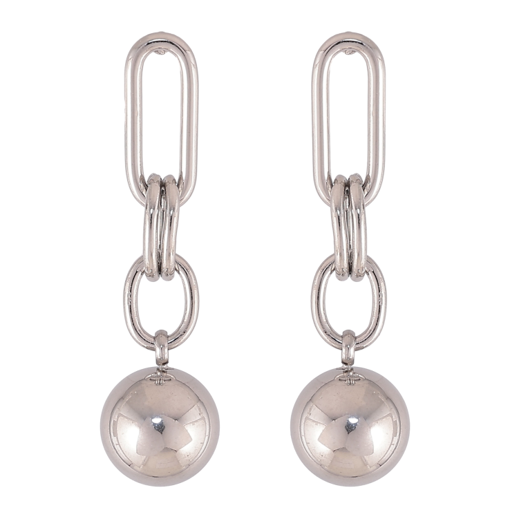 Серьги Xuping TTM Stainless Steel цвет Родий пусеты "Подвески с шариками" фото №22 Серьги Xuping TTM Stainless Steel цвет Родий пусеты "Подвески с шариками" фото №22