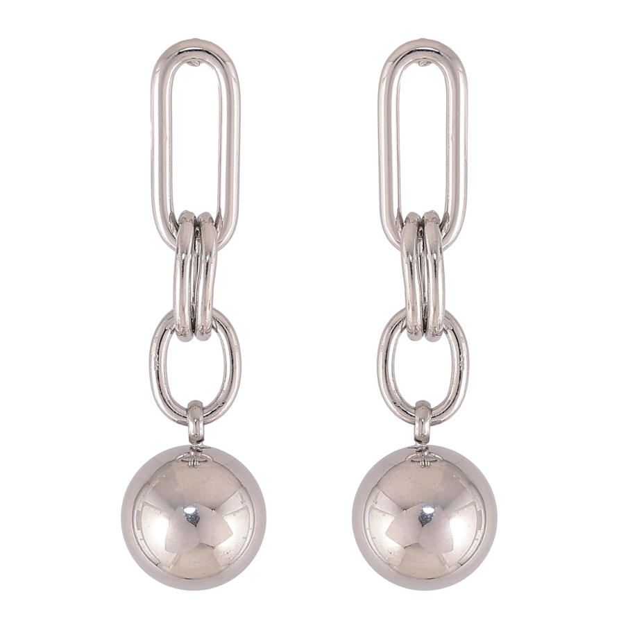 Серьги Xuping TTM Stainless Steel цвет Родий пусеты "Подвески с шариками" фото №1 Серьги Xuping TTM Stainless Steel цвет Родий пусеты "Подвески с шариками" фото №1