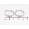 Серьги Xuping TTM Stainless Steel цвет Родий замок-булавка "Кольца с узором" ø 2см фото №2