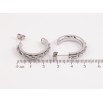 Сережки Xuping TTM Stainless Steel колір Родій пусети "Декоративні дуги" фото №2 Сережки Xuping TTM Stainless Steel колір Родій пусети "Декоративні дуги" фото №2