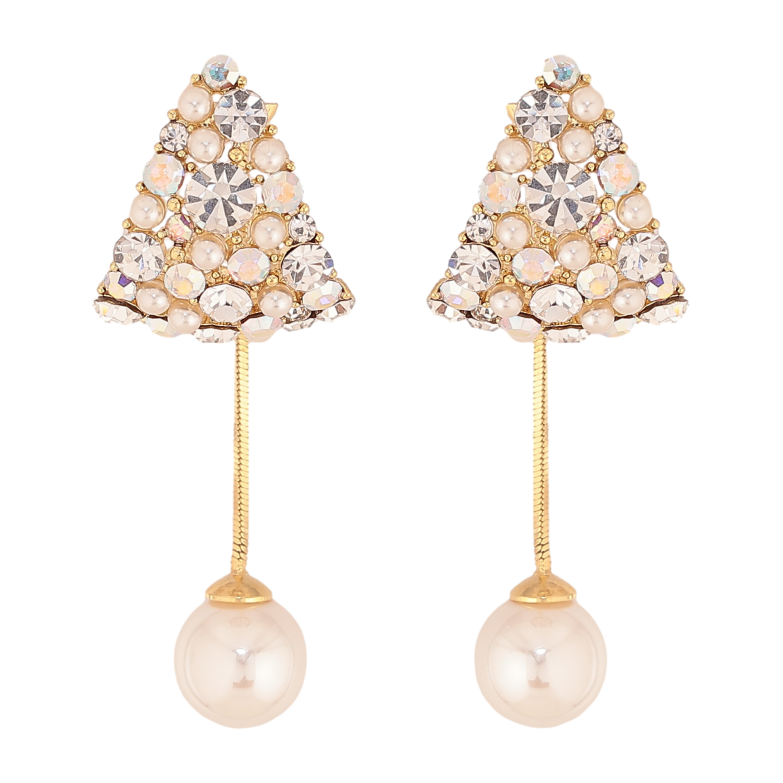 Серьги Xuping цвет 14K с кристаллами Swarovski пусеты "Авангард с кристаллами АВ и жемчужинами ø 8мм" фото №1 Серьги Xuping цвет 14K с кристаллами Swarovski пусеты "Авангард с кристаллами АВ и жемчужинами ø 8мм" фото №1