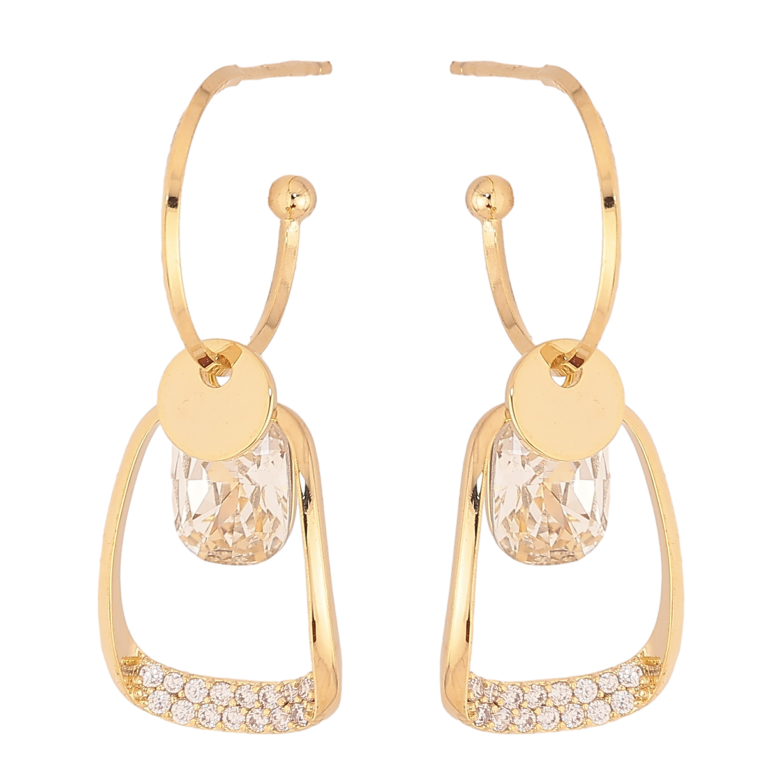 Серьги Xuping цвет 14K с кристаллами Swarovski пусеты "Декоративные подвески с кристаллами Clear" фото №1 Серьги Xuping цвет 14K с кристаллами Swarovski пусеты "Декоративные подвески с кристаллами Clear" фото №1