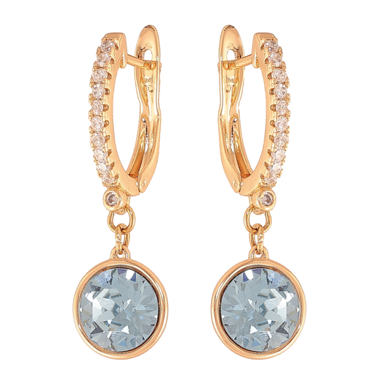 Серьги Xuping цвет 18K с кристаллами Swarovski английский замок "Подвески с кристаллами Aquamarine" фото №12 Серьги Xuping цвет 18K с кристаллами Swarovski английский замок "Подвески с кристаллами Aquamarine" фото №12