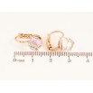 Серьги Xuping цвет 18K с кристаллами Swarovski французский замок "Кристальные кубики Paradise Shine" 6х6мм фото №2
