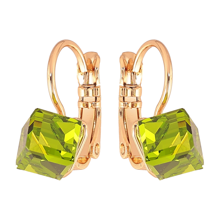 Серьги Xuping цвет 18K с кристаллами Swarovski французский замок "Кристальные кубики Olivine" 6х6мм фото №18 Серьги Xuping цвет 18K с кристаллами Swarovski французский замок "Кристальные кубики Olivine" 6х6мм фото №18