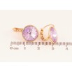 Сережки Xuping колір 18K з кристалами Swarovski французький замок "Кристали Lavender Delite" ø 12мм фото №2 Сережки Xuping колір 18K з кристалами Swarovski французький замок "Кристали Lavender Delite" ø 12мм фото №2