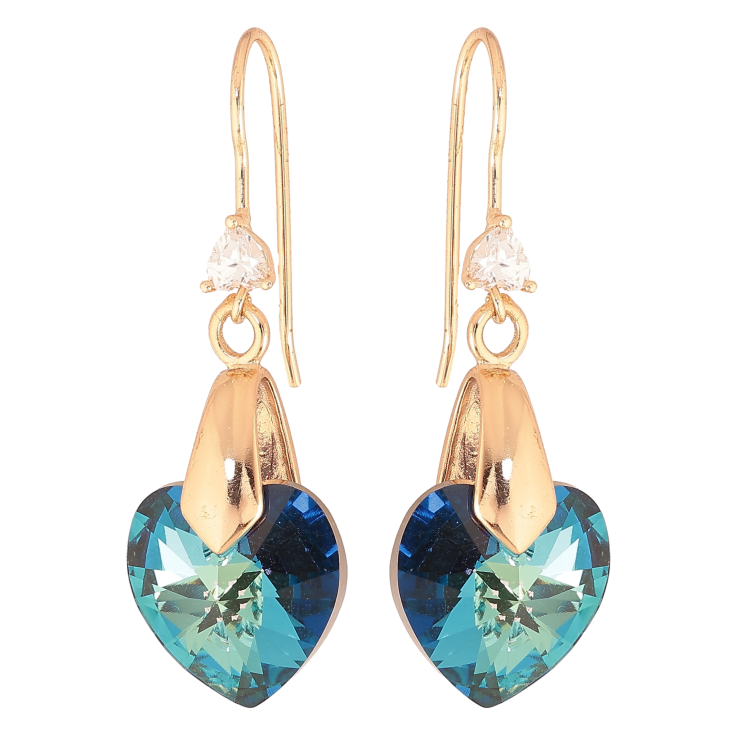 Серьги Xuping цвет 18K с кристаллами Swarovski французский замок "Кристальные сердечки Metallic Blue" фото №16 Серьги Xuping цвет 18K с кристаллами Swarovski французский замок "Кристальные сердечки Metallic Blue" фото №16