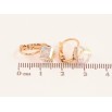 Серьги Xuping цвет 18K с кристаллами Swarovski французский замок "Кристальные кубики Shimmer" 6х6мм фото №2