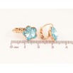 Серьги Xuping цвет 18K с кристаллами Swarovski французский замок "Кристальные цветочки Aquamarine" фото №2