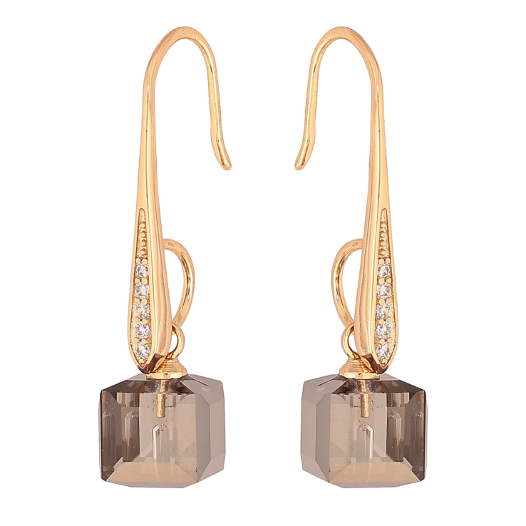 Серьги Xuping цвет 18K с кристаллами Swarovski французский замок "Кристаллы Silver Night" фото №12