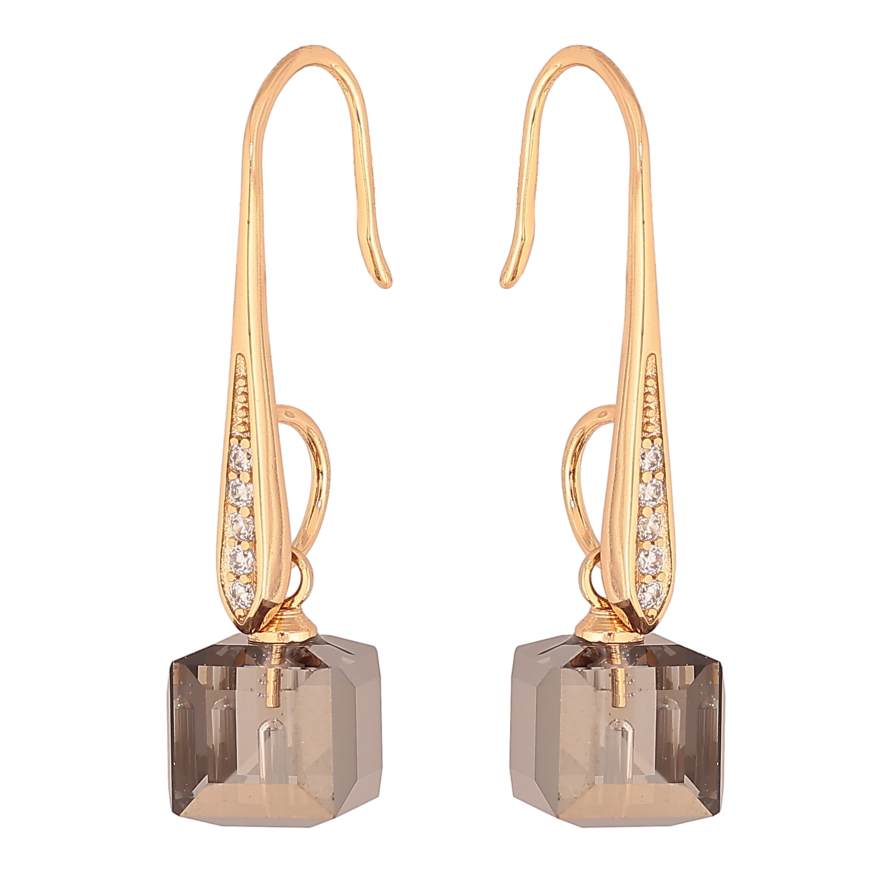 Серьги Xuping цвет 18K с кристаллами Swarovski французский замок "Кристаллы Silver Night" фото №1