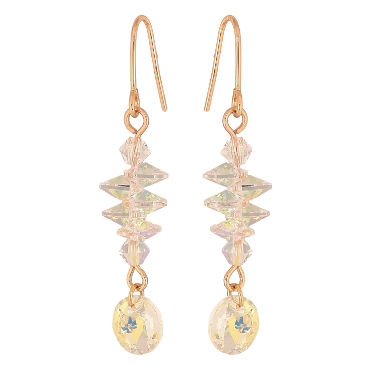 Серьги Xuping цвет 18K с кристаллами Swarovski французский замок "Кристаллы Shimmer" фото №16