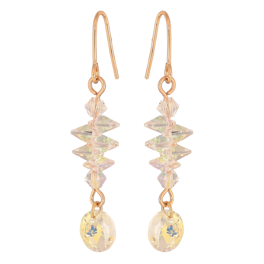 Серьги Xuping цвет 18K с кристаллами Swarovski французский замок "Кристаллы Shimmer" фото №1 Серьги Xuping цвет 18K с кристаллами Swarovski французский замок "Кристаллы Shimmer" фото №1