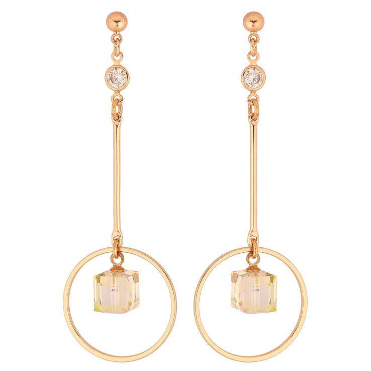 Сережки Xuping колір 18K з кристалами Swarovski пусети "Декоративні підвіски з кубиками Vitrail Light" фото №17 Сережки Xuping колір 18K з кристалами Swarovski пусети "Декоративні підвіски з кубиками Vitrail Light" фото №17