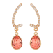 Сережки Xuping колір 18K з кристалами Swarovski пусети "Дуги з кристальними крапельками Padparadscha" фото №1 Сережки Xuping колір 18K з кристалами Swarovski пусети "Дуги з кристальними крапельками Padparadscha" фото №1