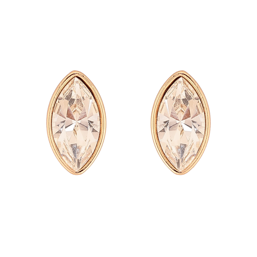Серьги Xuping цвет 18K с кристаллами Swarovski пусеты "Кристалл Clear в огранке Маркиз" фото №1