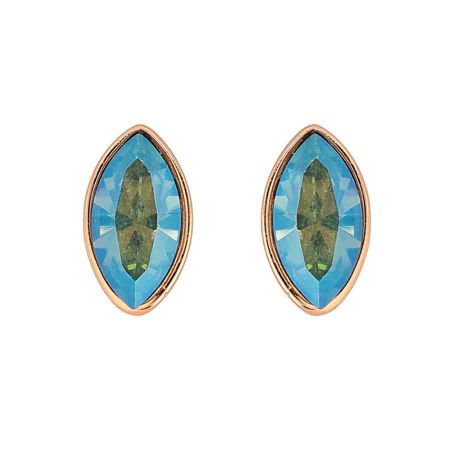 Серьги Xuping цвет 18K с кристаллами Swarovski пусеты "Кристалл Erinite АВ в огранке Маркиз" фото №1