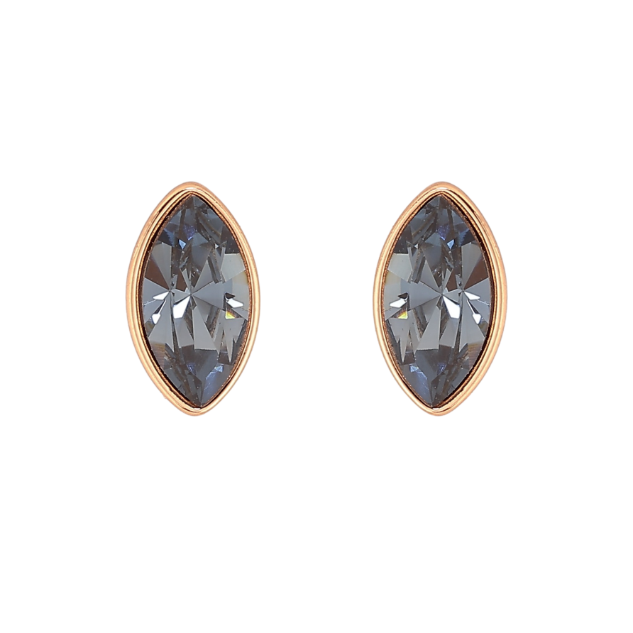Серьги Xuping цвет 18K с кристаллами Swarovski пусеты "Кристалл Montana в огранке Маркиз" фото №1