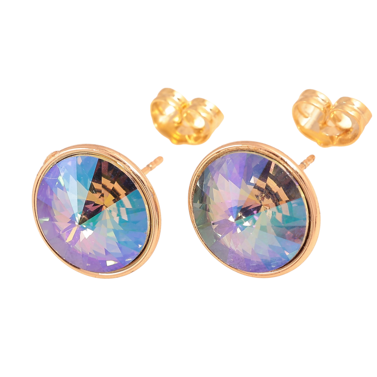 Сережки Xuping колір 18K з кристалами Swarovski пусети "Кристал Paradise Shine" ø 12мм фото №23