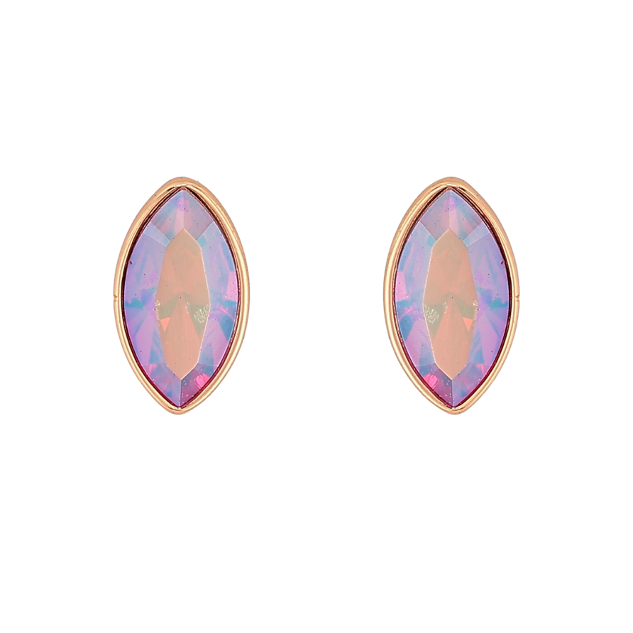 Серьги Xuping цвет 18K с кристаллами Swarovski пусеты "Кристалл Rose AB в огранке Маркиз" фото №1