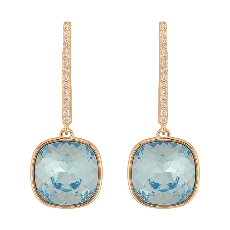 Сережки Xuping колір 18K з кристалами Swarovski пусети "Кристали Aquamarine" фото №24 Сережки Xuping колір 18K з кристалами Swarovski пусети "Кристали Aquamarine" фото №24