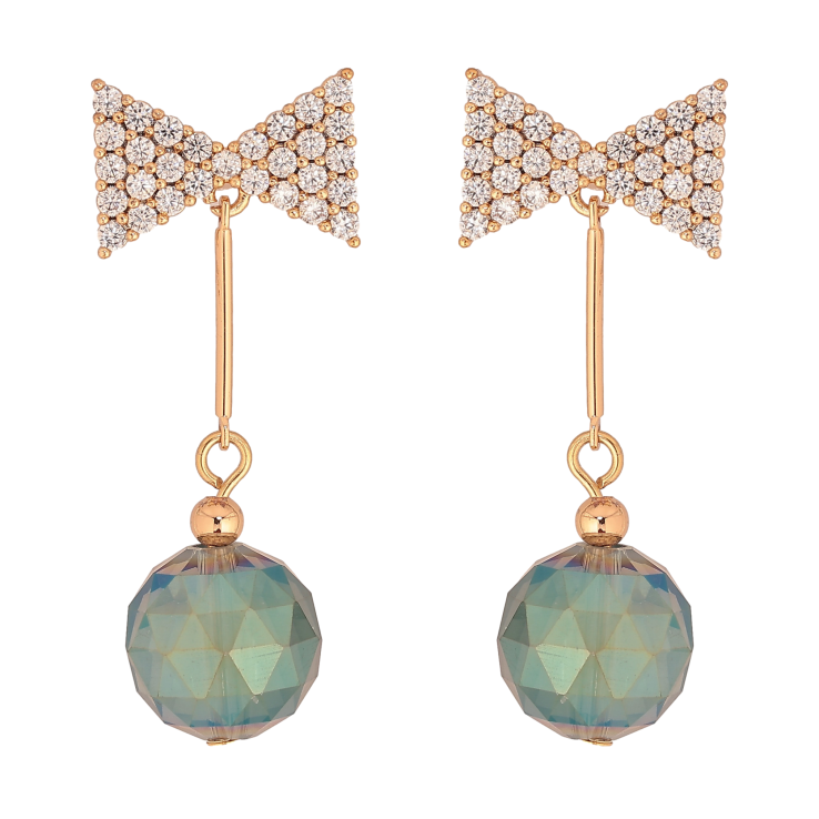 Сережки Xuping колір 18K з кристалами Swarovski пусети "Кристали Erinite Shimmer на бантах" фото №11 Сережки Xuping колір 18K з кристалами Swarovski пусети "Кристали Erinite Shimmer на бантах" фото №11