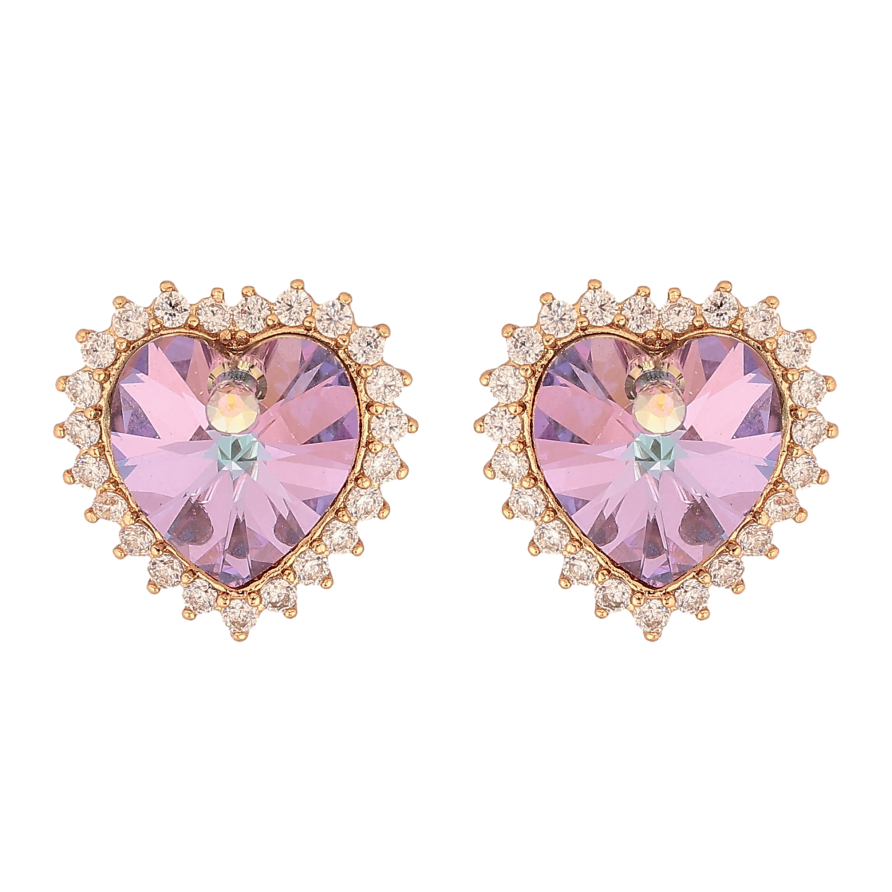 Сережки Xuping колір 18K з кристалами Swarovski пусети "Сердечка Paradise Shine в обрамленні кристалів" фото №1 Сережки Xuping колір 18K з кристалами Swarovski пусети "Сердечка Paradise Shine в обрамленні кристалів" фото №1