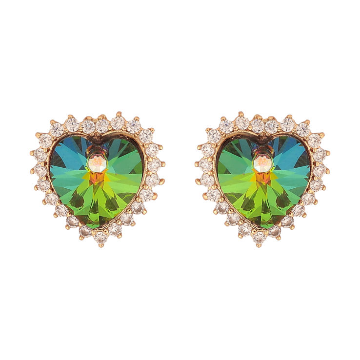 Сережки Xuping колір 18K з кристалами Swarovski пусети "Сердечка Vitrail Medium в обрамленні кристалів" фото №18 Сережки Xuping колір 18K з кристалами Swarovski пусети "Сердечка Vitrail Medium в обрамленні кристалів" фото №18