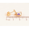 Сережки Xuping колір 18K з кристалами Swarovski пусети "Замочки з кристалом АВ" фото №2
