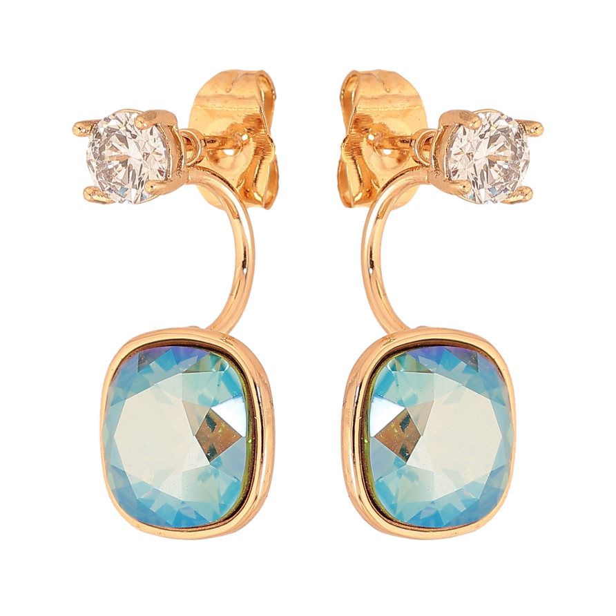 Серьги Xuping цвет 18K с кристаллами Swarovski пусеты- джекеты "Кр-лы Erinite АВ с кристаллами ø 5мм" фото №1 Серьги Xuping цвет 18K с кристаллами Swarovski пусеты- джекеты "Кр-лы Erinite АВ с кристаллами ø 5мм" фото №1