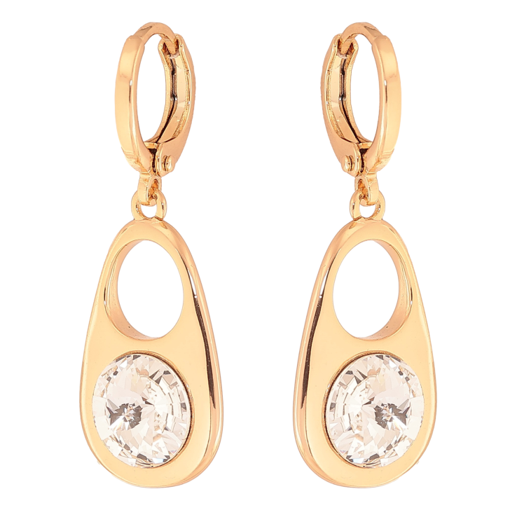 Сережки Xuping колір 18K з кристалами Swarovski підвіски на колечках "Декоративні підвіски із кристалом Clear" фото №24 Сережки Xuping колір 18K з кристалами Swarovski підвіски на колечках "Декоративні підвіски із кристалом Clear" фото №24
