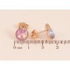 Серьги Xuping цвет 18K с кристаллами Swarovski пусеты "Кристаллы с колечками" Кристаллы разных оттенков! фото №2 Серьги Xuping цвет 18K с кристаллами Swarovski пусеты "Кристаллы с колечками" Кристаллы разных оттенков! фото №2