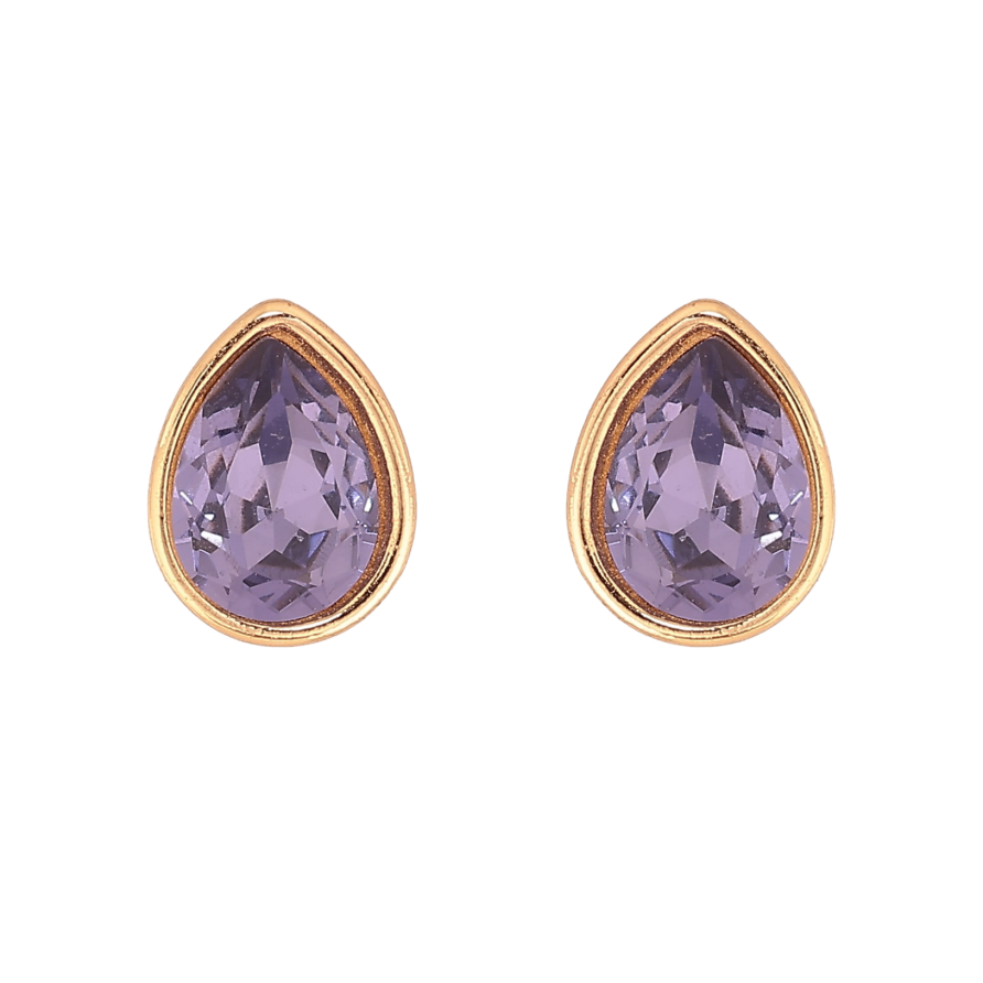 Серьги Xuping цвет 18K с кристаллами Swarovski пусеты "Кристальные капельки Tanzanite" фото №1 Серьги Xuping цвет 18K с кристаллами Swarovski пусеты "Кристальные капельки Tanzanite" фото №1