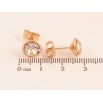 Серьги Xuping цвет 18K с кристаллами Swarovski пусеты "Кристаллы Vitrail Light" ø 9мм фото №2