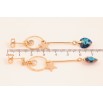 Серьги Xuping цвет 18K с кристаллами Swarovski пусеты "Ассиметричные подвески с кристаллами Metallic Blue" фото №2 Серьги Xuping цвет 18K с кристаллами Swarovski пусеты "Ассиметричные подвески с кристаллами Metallic Blue" фото №2