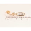 Серьги Xuping цвет 18K с кристаллами Swarovski пусеты "Подвески с кристаллами Clear и цветочками" фото №2