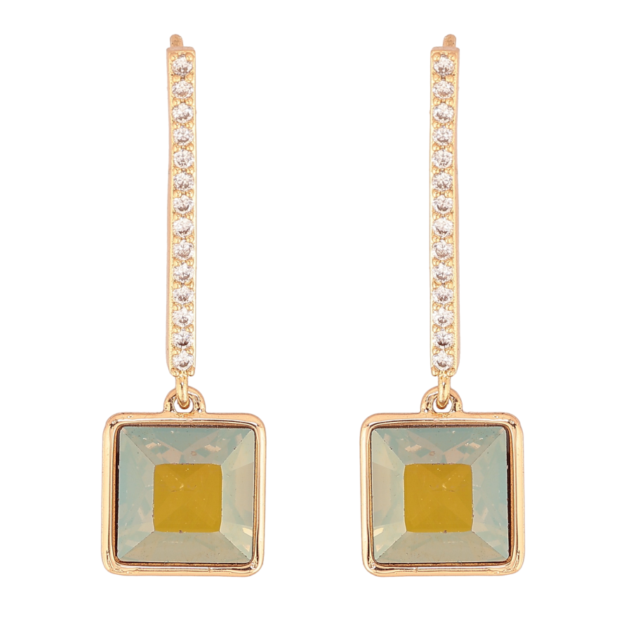 Серьги Xuping цвет 18K с кристаллами Swarovski пусеты "Подвески с кристаллами Iridescent Green" фото №1 Серьги Xuping цвет 18K с кристаллами Swarovski пусеты "Подвески с кристаллами Iridescent Green" фото №1