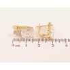 Сережки Xuping колір Позолота 14K англійський замок "Візерунок з кристалами" фото №2 Сережки Xuping колір Позолота 14K англійський замок "Візерунок з кристалами" фото №2