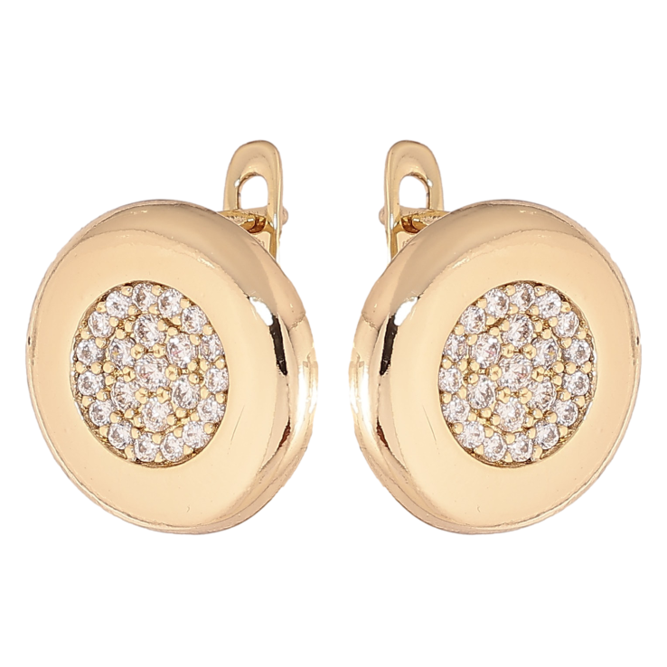 Серьги Xuping цвет Позолота 14K английский замок "Узор с кристаллами" фото №20 Серьги Xuping цвет Позолота 14K английский замок "Узор с кристаллами" фото №20