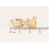 Серьги Xuping цвет Позолота 14K английский замок "Узор с кристаллами" фото №2