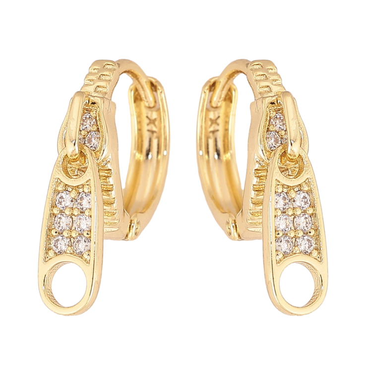 Сережки Xuping колір Позолота 14K підвіски на колечках "Бігунок" фото №11