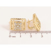 Серьги Xuping цвет Позолота 14K английский замок "Узор с кристаллами" фото №2