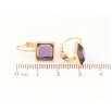 Сережки Xuping TTM Stainless Steel колір 14K французький замок "Кристали на дужках" 9х9мм фото №2