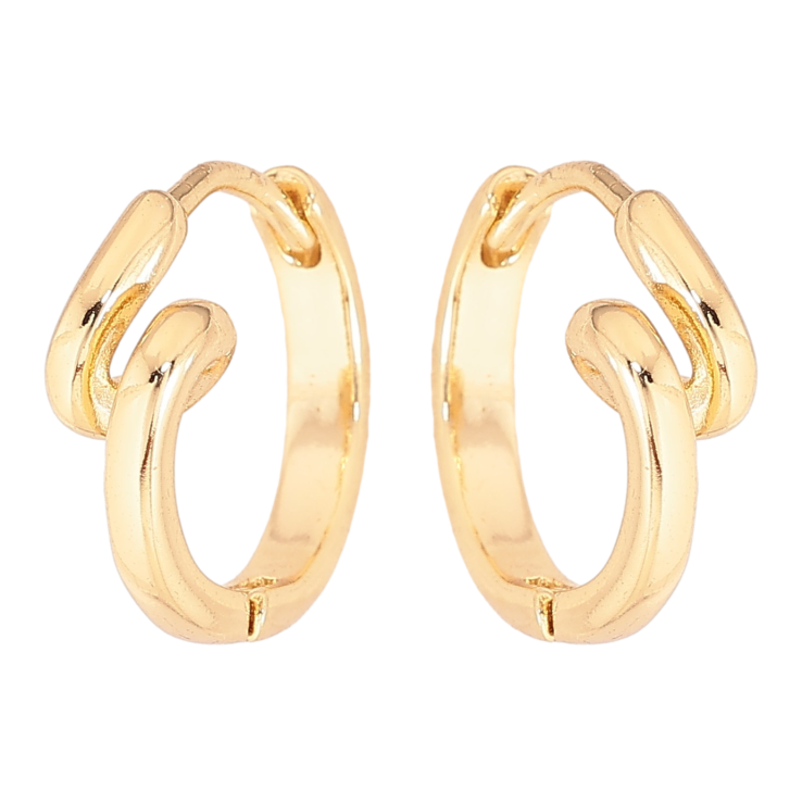 Сережки Xuping колір Позолота 14K колечка "Спіральний візерунок" фото №18