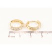 Серьги Xuping цвет Позолота 14K колечки "Дорожки кристаллов" фото №2