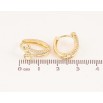 Серьги Xuping цвет Позолота 14K колечки "Узор с кристаллами" фото №2 Серьги Xuping цвет Позолота 14K колечки "Узор с кристаллами" фото №2