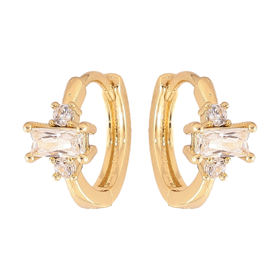 Серьги Xuping цвет Позолота 14K колечки "Узор с кристаллами" фото №1 Серьги Xuping цвет Позолота 14K колечки "Узор с кристаллами" фото №1